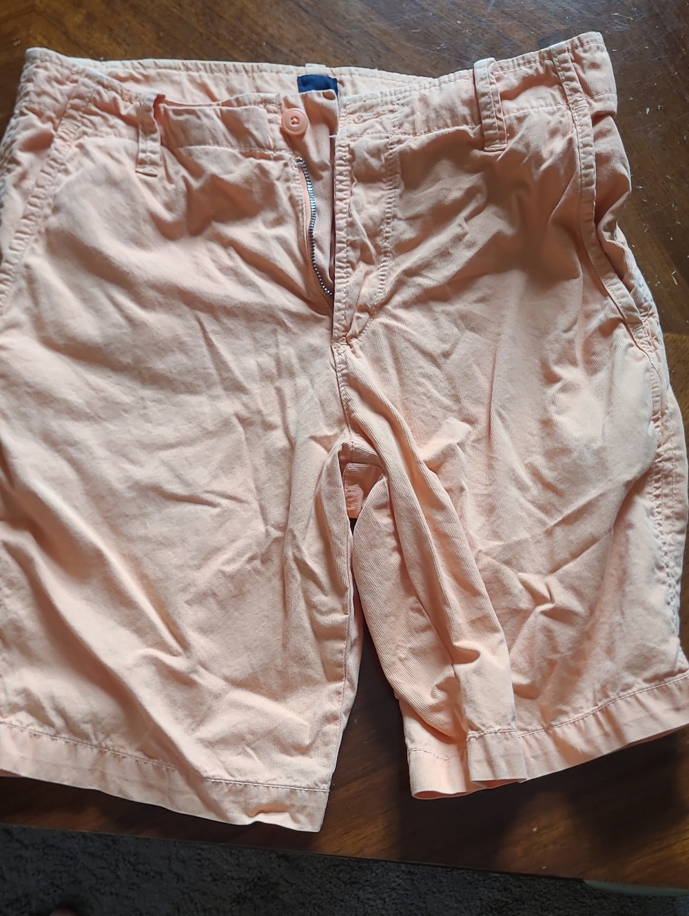 GAP Men's Light Peach Flat Front Chino Shorts